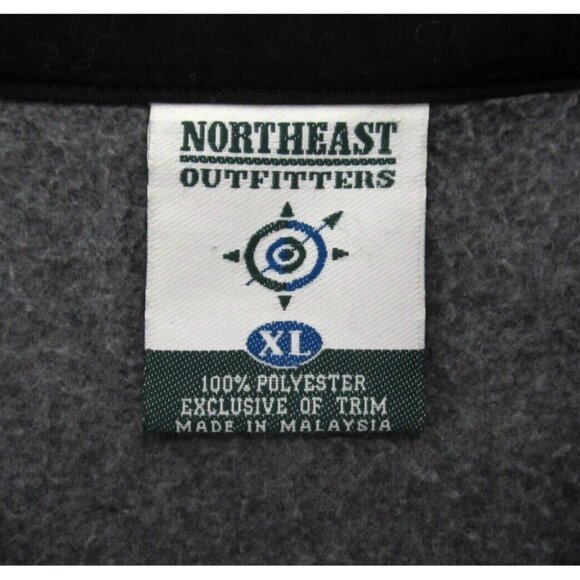 Vintage Northeast Outfitters Button Up Shirt Mens XL Gray Fleece Shacket - Picture 5 of 11
